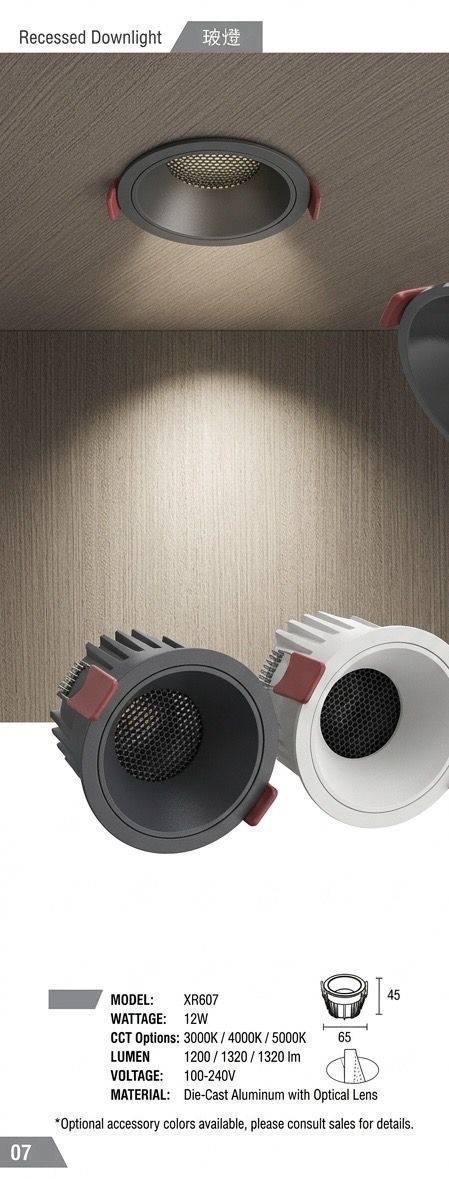 Recessed Downlight Glass, Industrial Arc